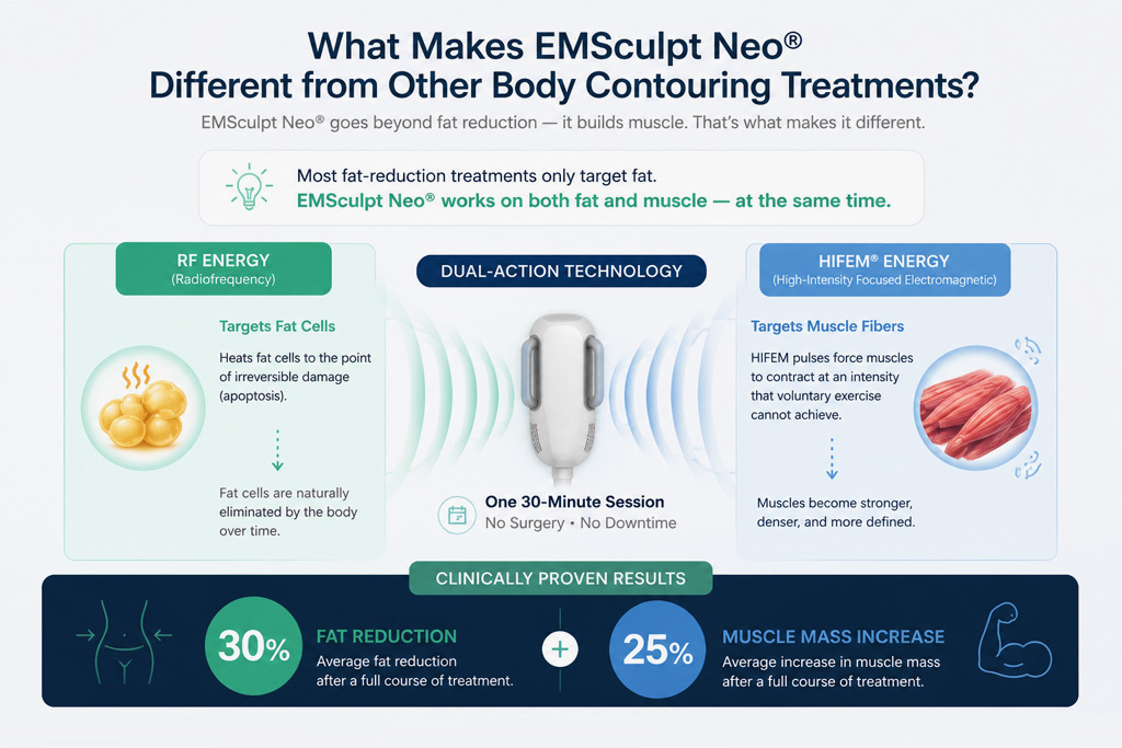 What Makes EMSculpt Neo® Different from Other Body Contouring Treatments?