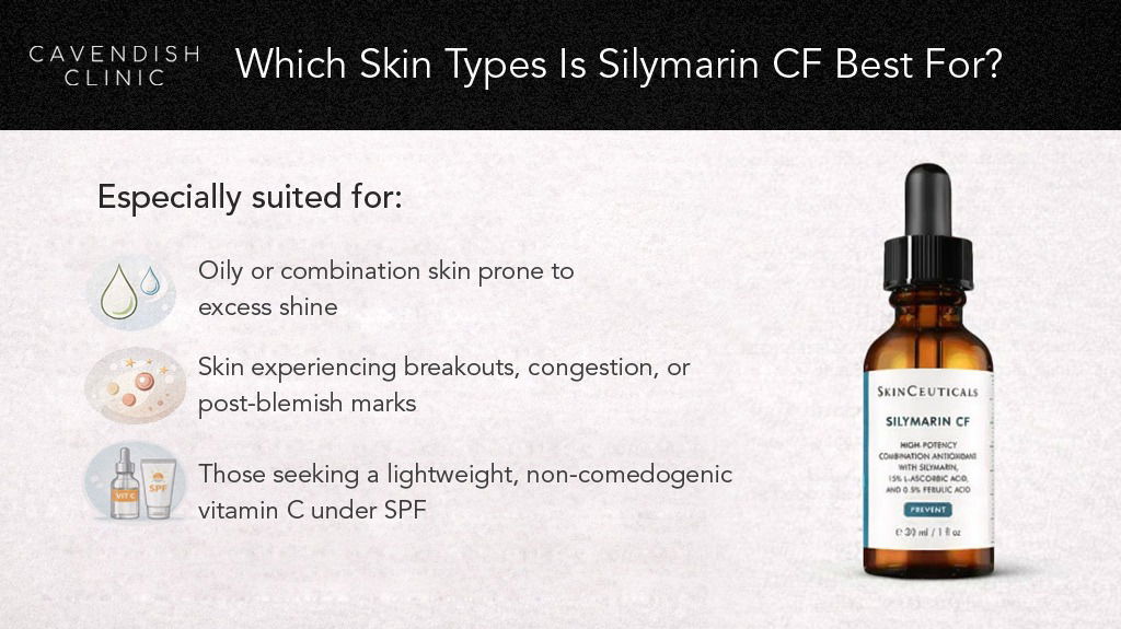 Which skin types is Silymarin CF best for?